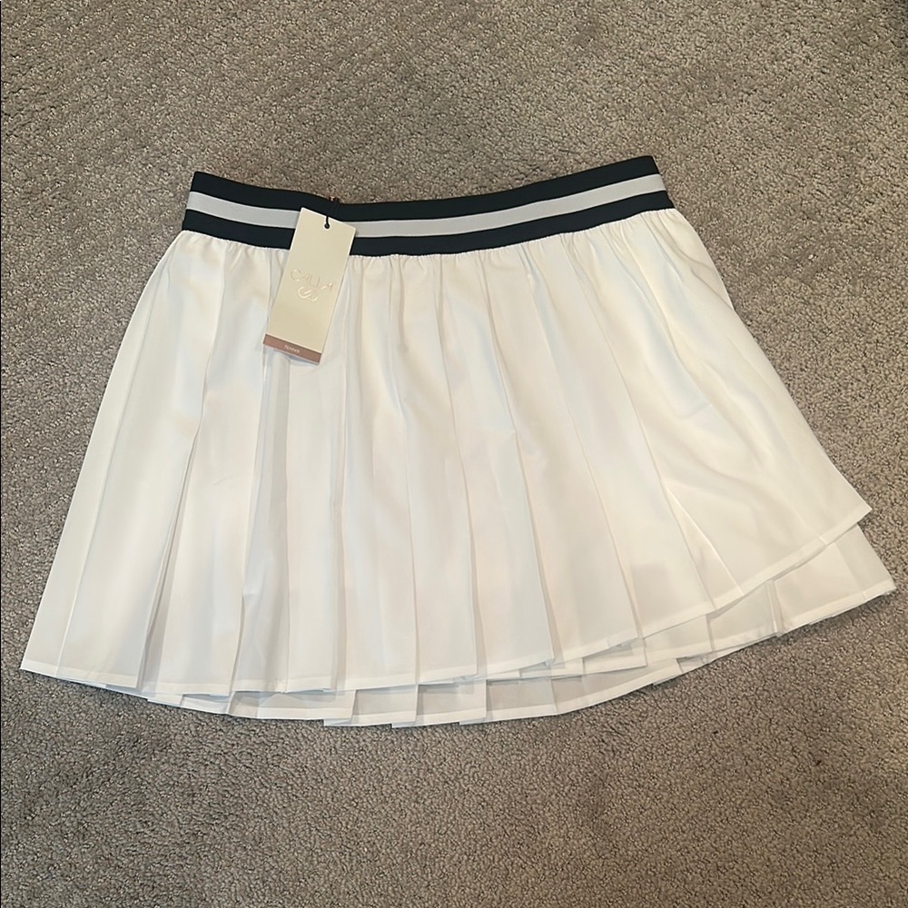 Calia White Pleated Tennis Skirt